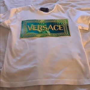 Versace Leaf Print T-shirt